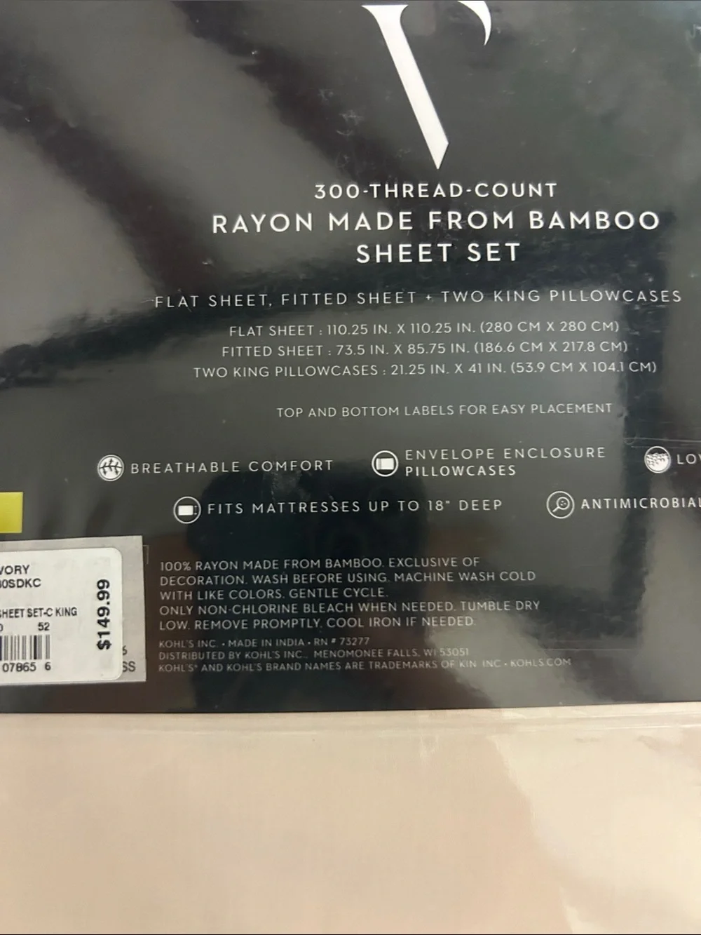 Simply Vera Vera Wang Cal King Sheet Set in Cream